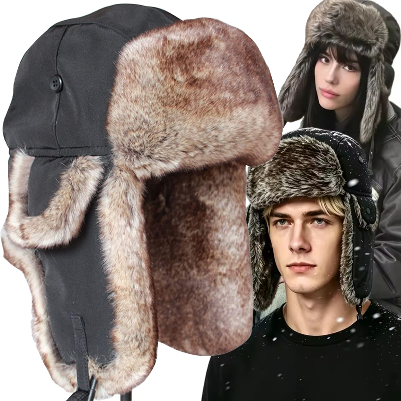 Trapper Hat Ear Flap - Casquettes d'hiver chaudes pour hommes, style