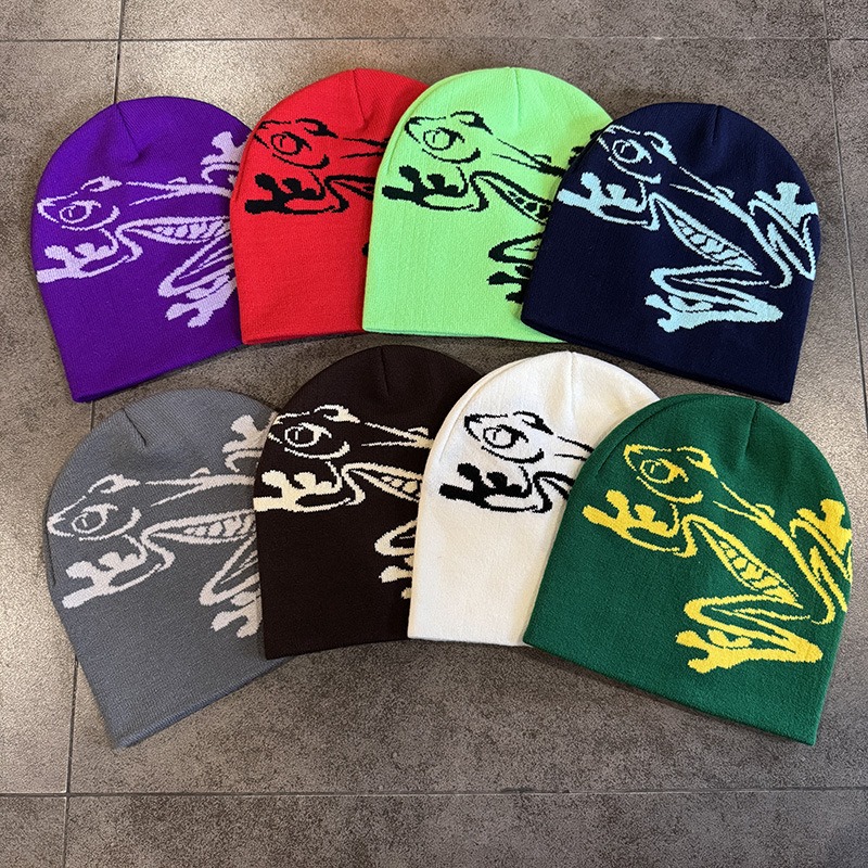 Bonnet imprimé grenouille d'ar - Beanie Cuffed Knit avis et prix