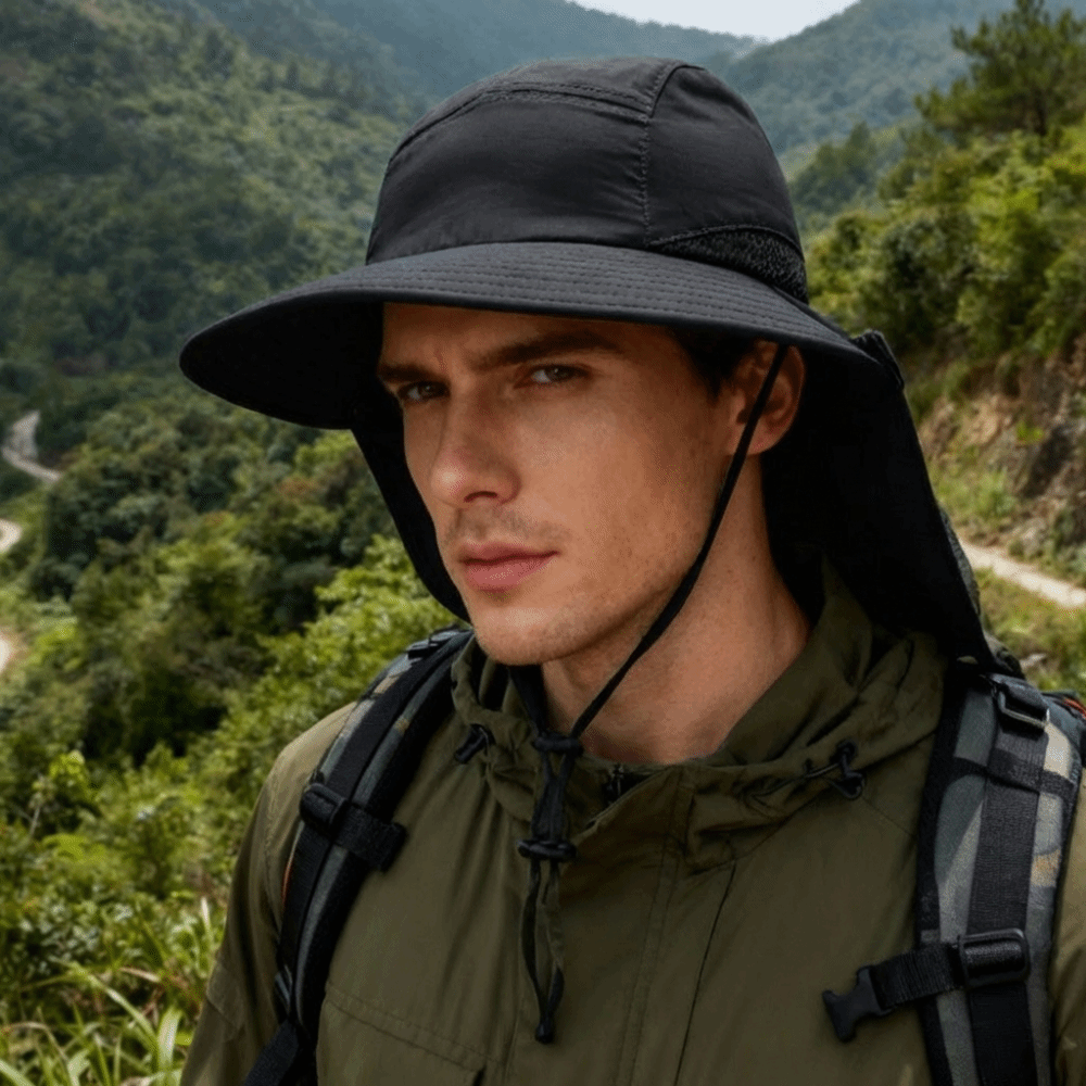 Chapeau de soleil à large bord - Bucket Hat Cotton avis et prix